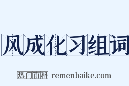 风成化习组词是什么意思的图片